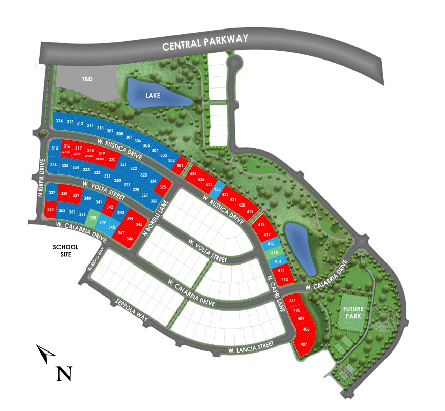 Site Plan for Alserio at Lakeshore
