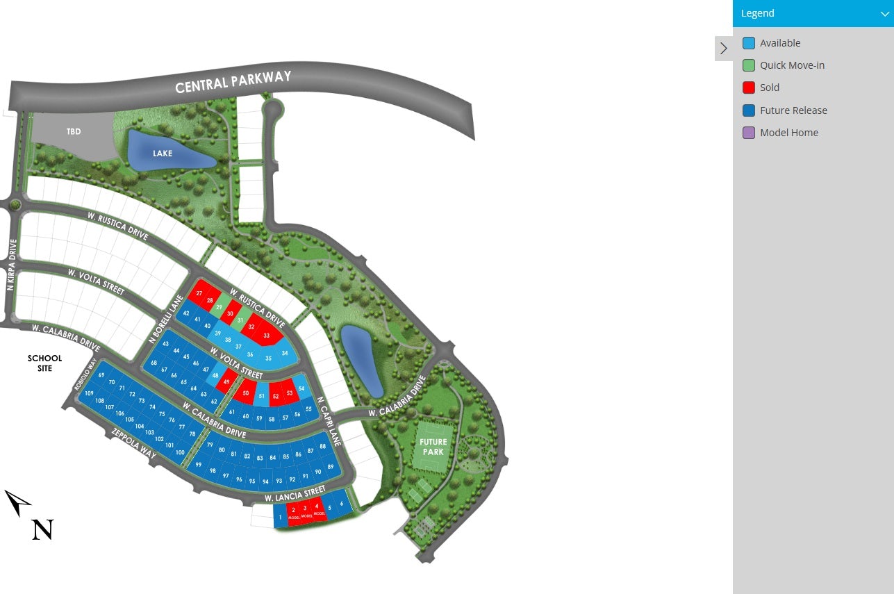 Site Plan for Bolsena at Lakeshore