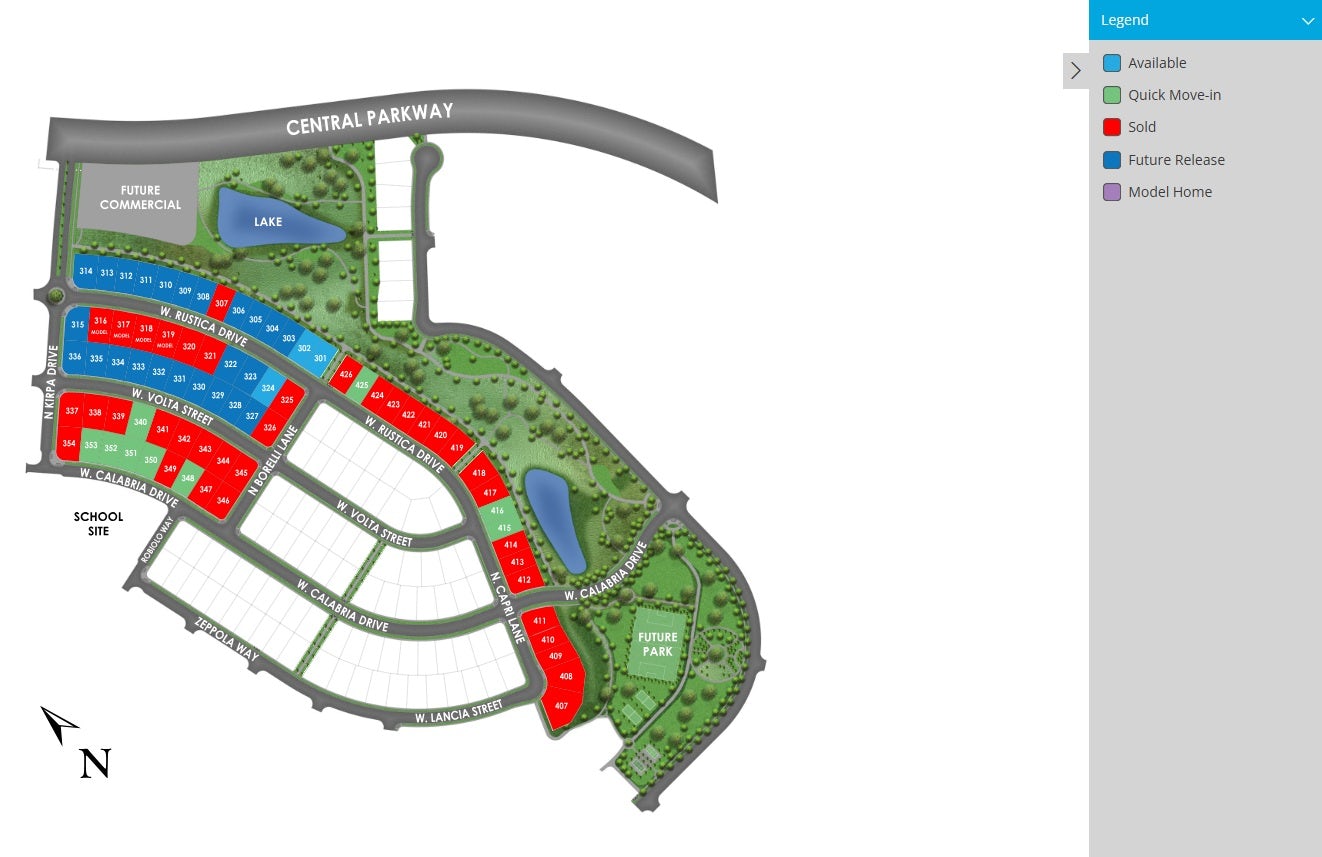Site Plan for Alserio at Lakeshore