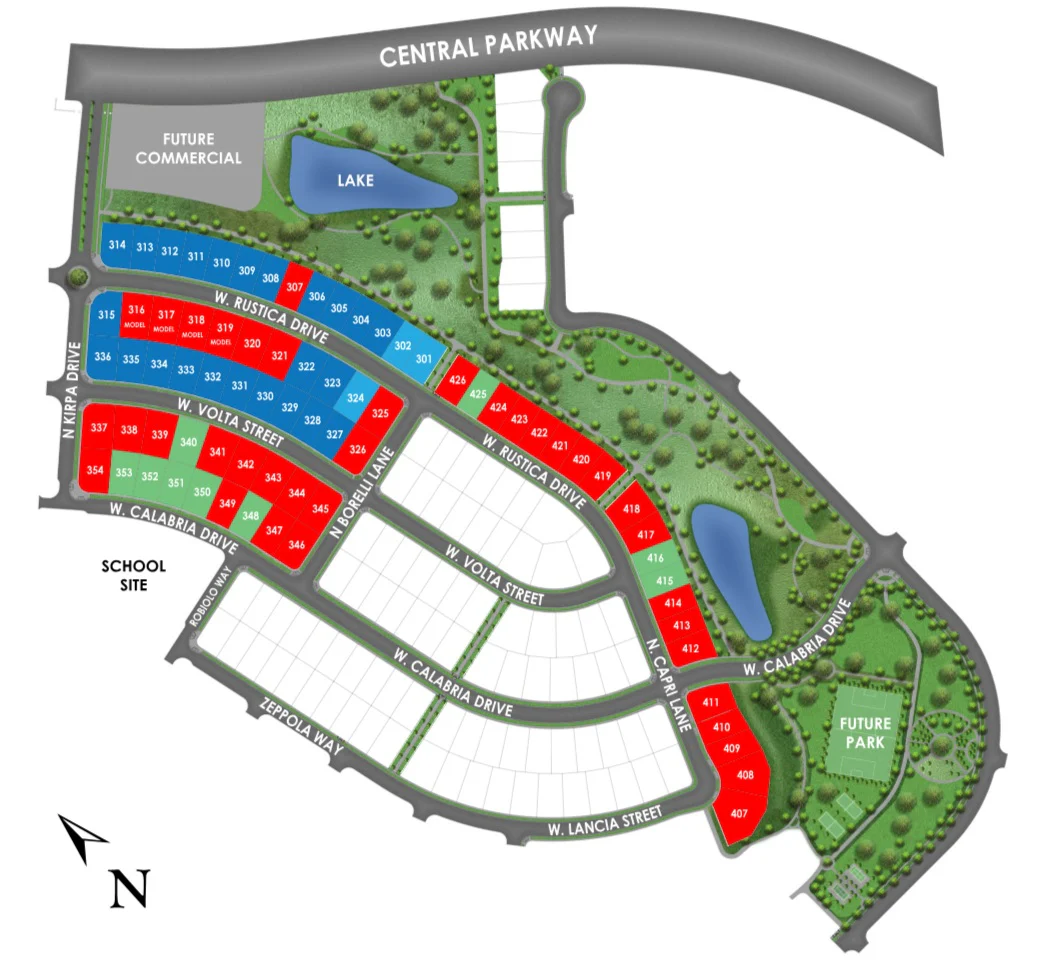 Site Plan for Alserio at Lakeshore