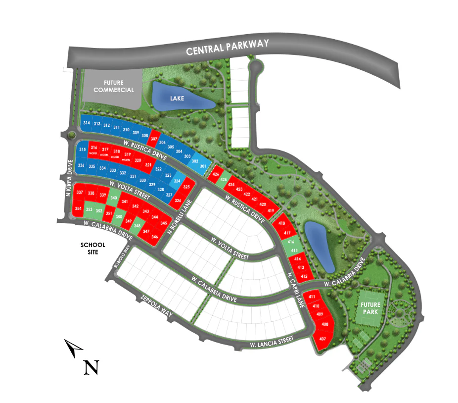 Site Plan for Alserio at Lakeshore