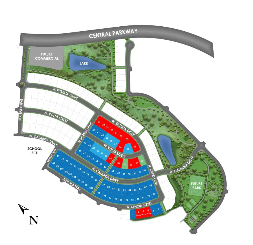 Site Plan for Bolsena at Lakeshore