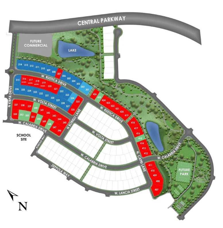 Site Plan for Alserio at Lakeshore