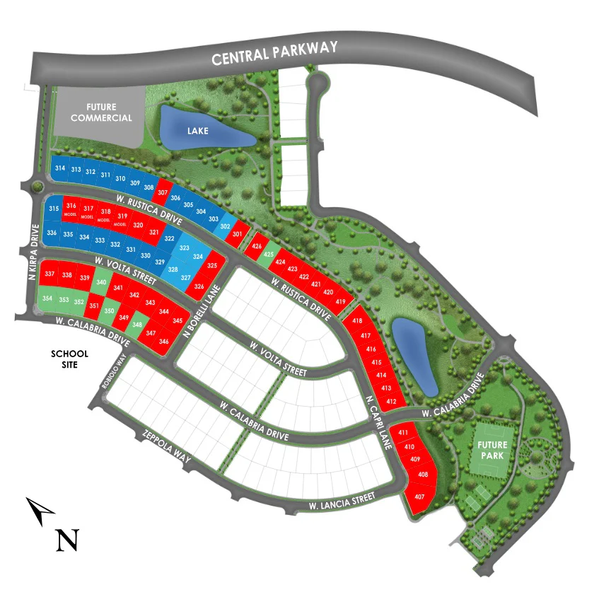Site Plan for Alserio at Lakeshore