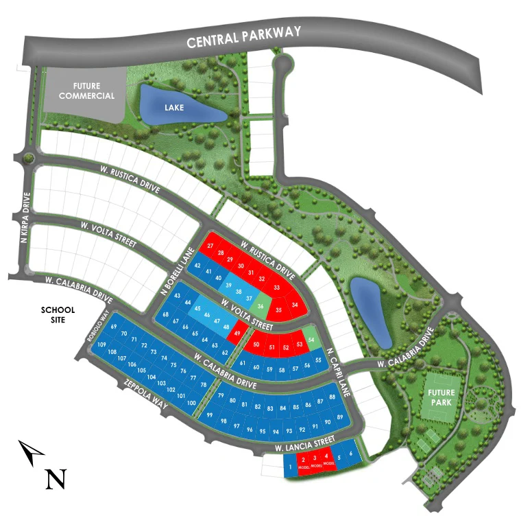 Site Plan for Bolsena at Lakeshore