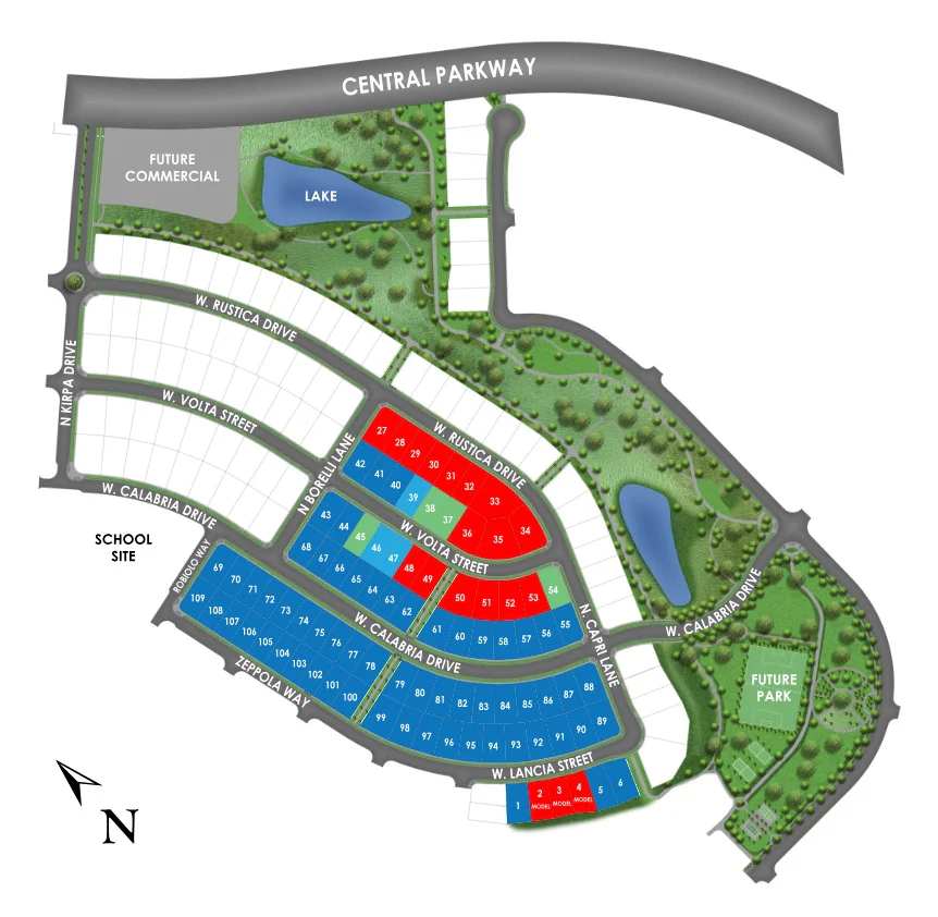 Site Plan for Bolsena at Lakeshore