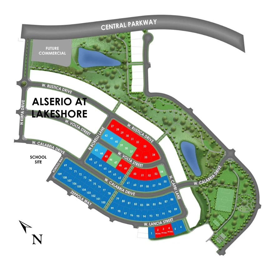 Site Plan for Bolsena at Lakeshore