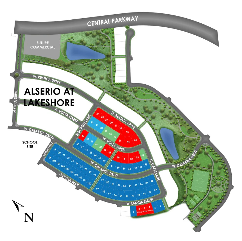 Site Plan for Bolsena at Lakeshore