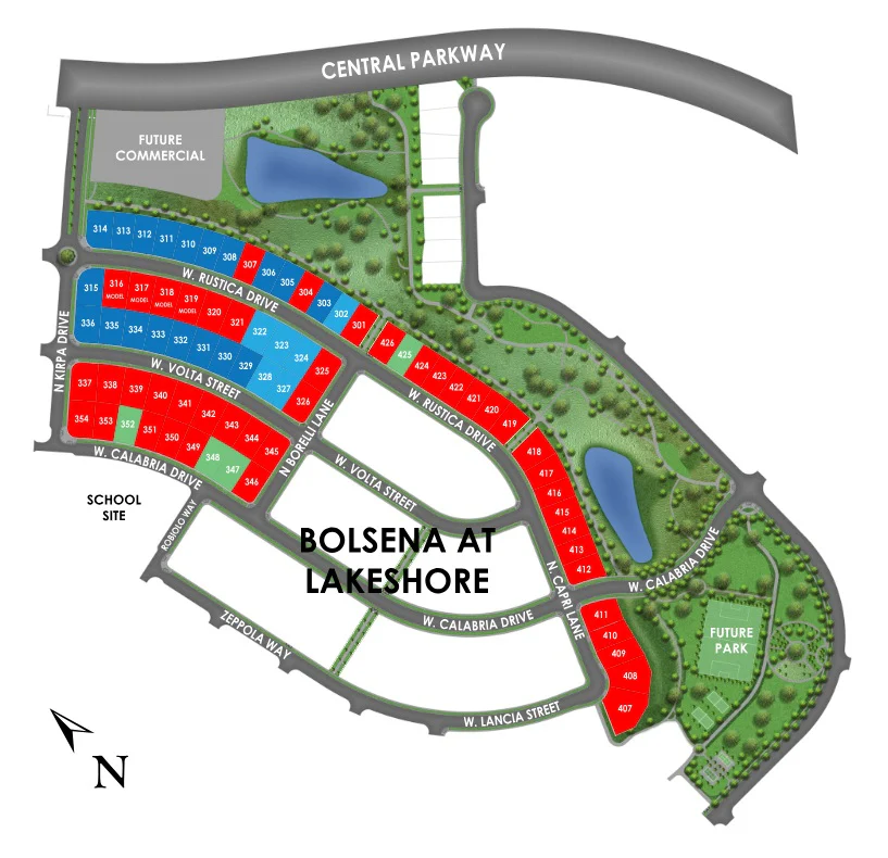 Site Plan for Alserio at Lakeshore