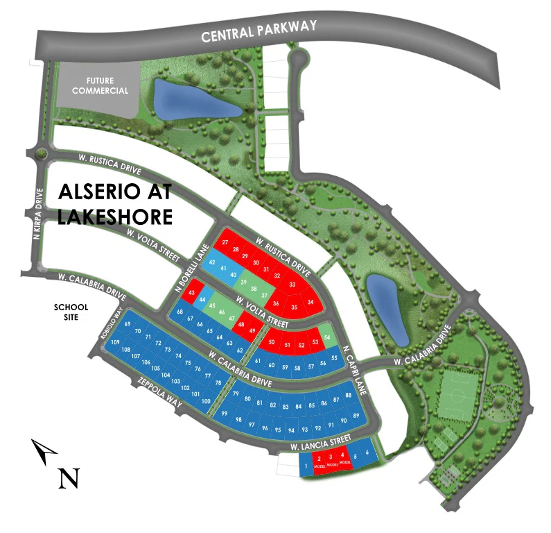 Site Plan for Bolsena at Lakeshore