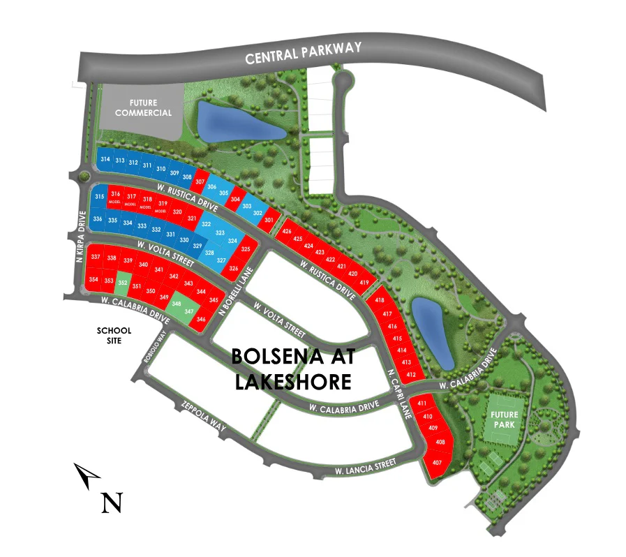 Site Plan for Alserio at Lakeshore