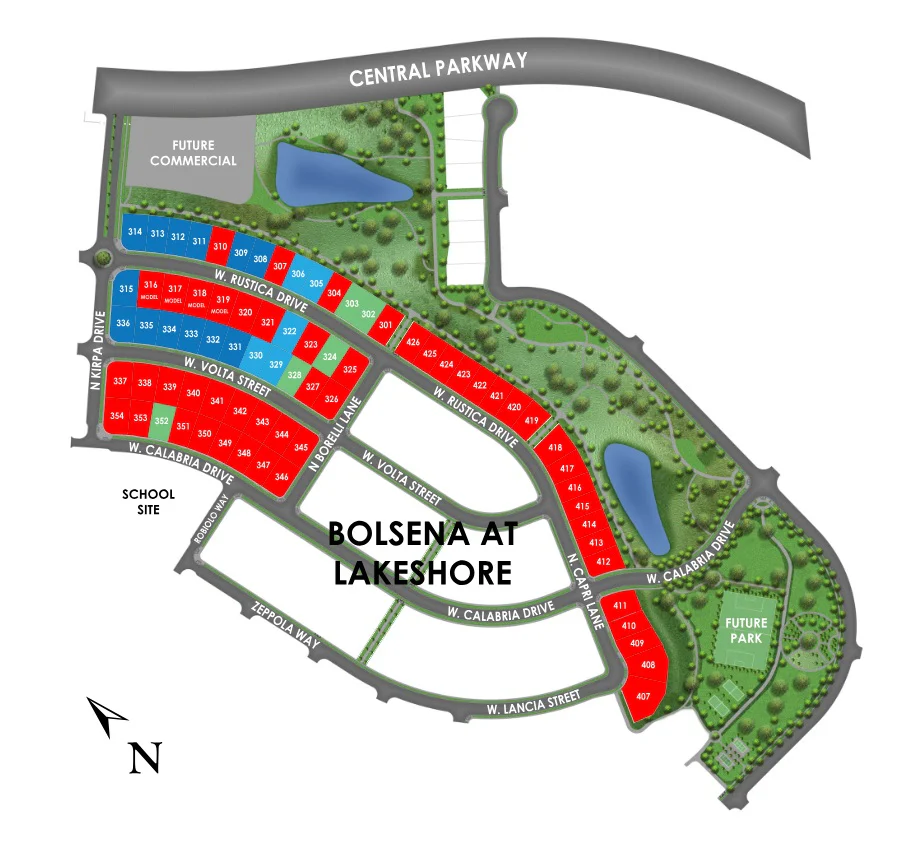 Site Plan for Alserio at Lakeshore
