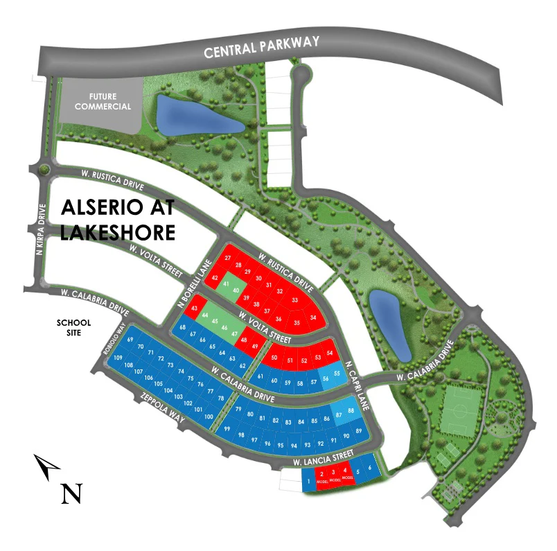 Site Plan for Bolsena at Lakeshore