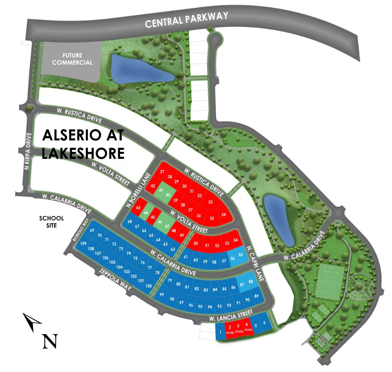 Site Plan for Bolsena at Lakeshore