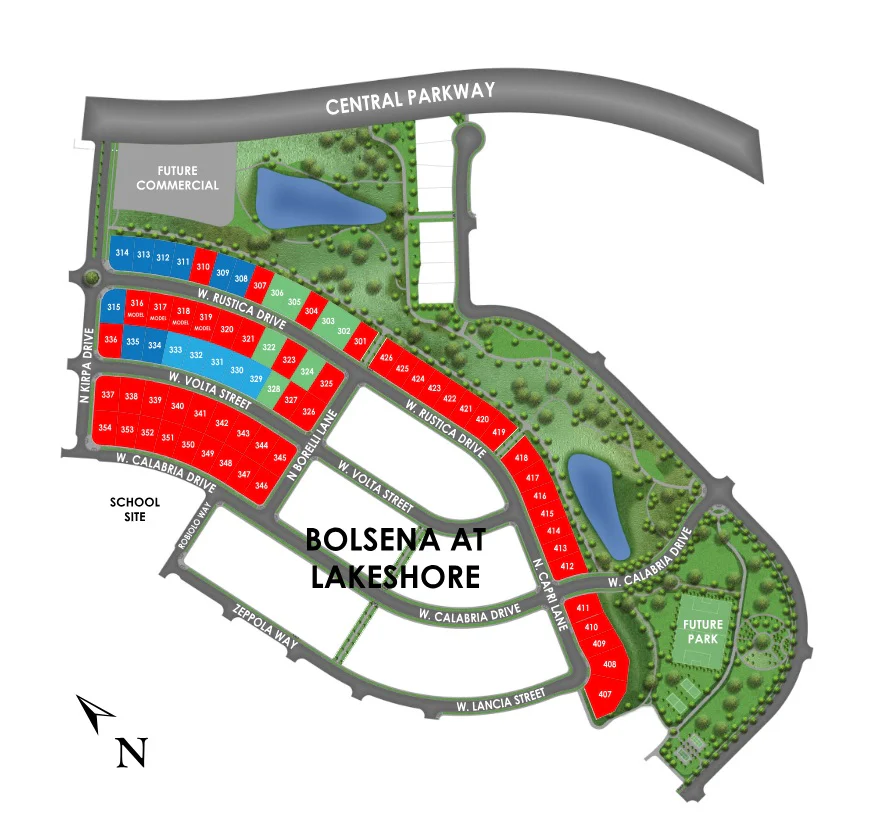 Site Plan for Alserio at Lakeshore