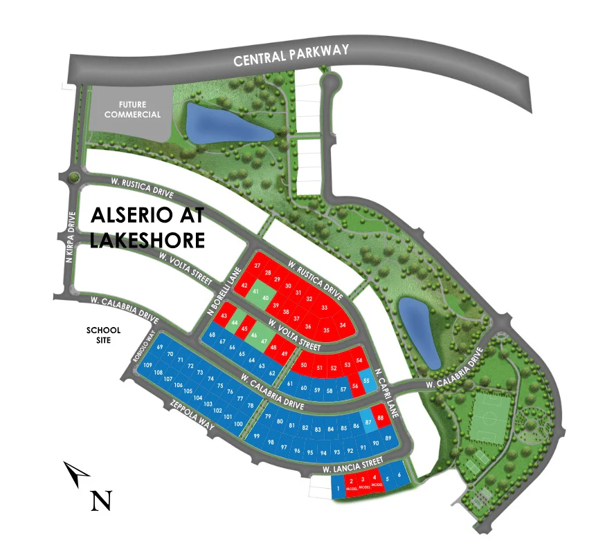 Site Plan for Bolsena at Lakeshore